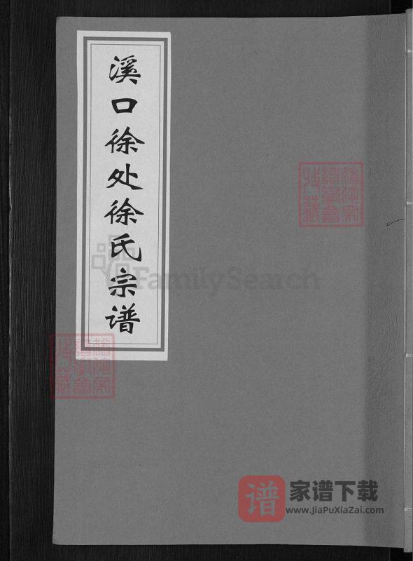 浙江武义溪口徐处徐氏宗谱PDF高清电子版下载-家谱下载