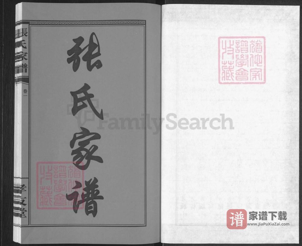 湖南浏阳张氏家谱（孝友堂）PDF高清电子版下载
