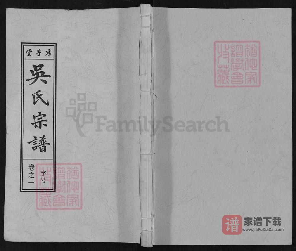 安徽桐城吴氏宗谱（君子堂）PDF高清电子版下载