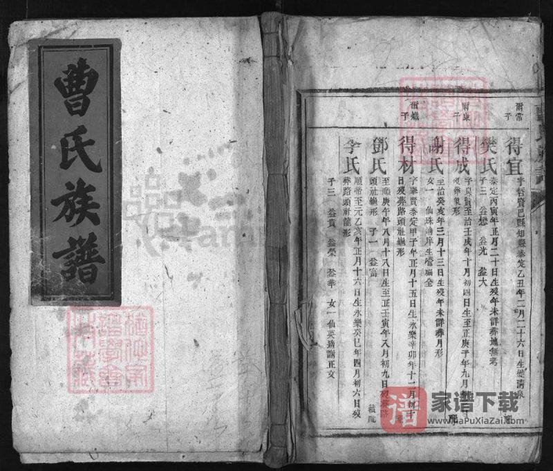 湖南郴州曹氏族谱PDF高清电子版下载-家谱下载