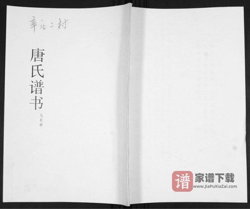 山东青岛即墨区唐氏谱书PDF高清电子版下载-家谱下载