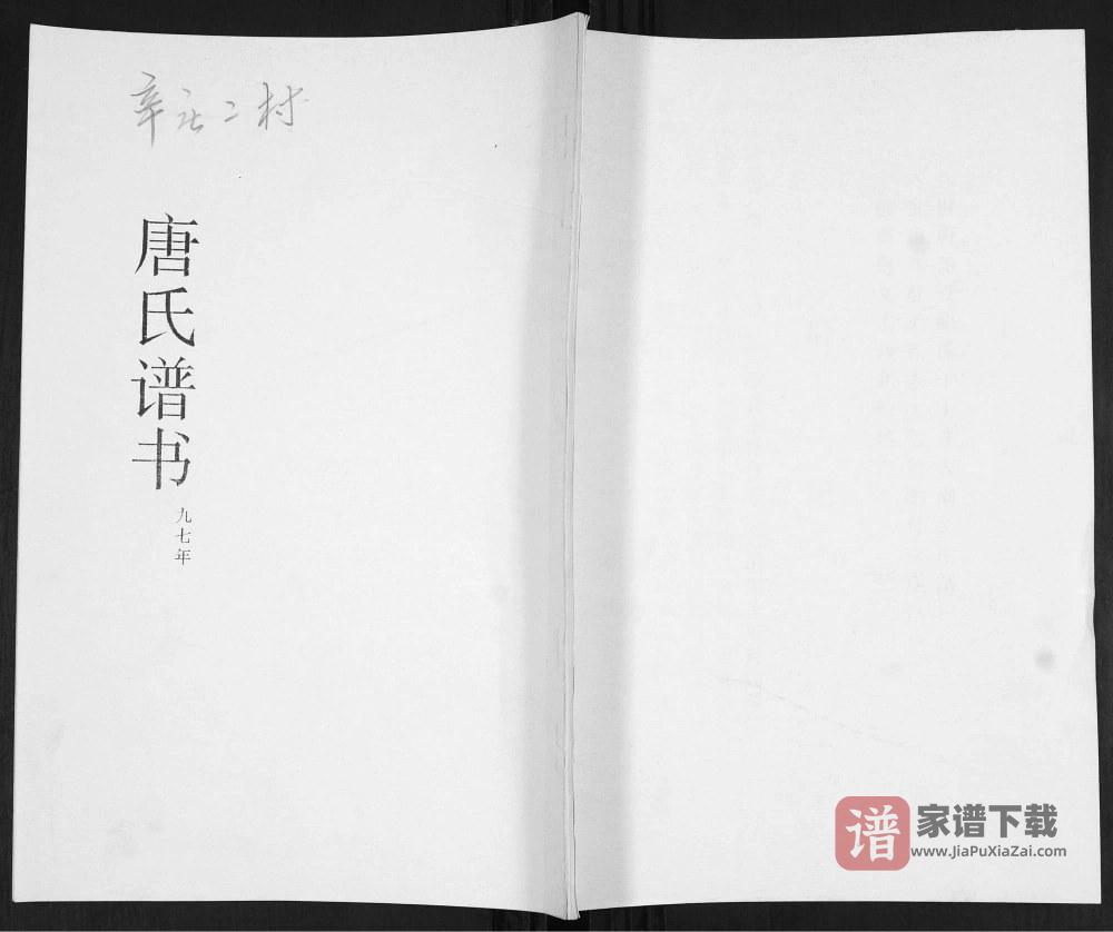 山东青岛即墨区唐氏谱书PDF高清电子版下载