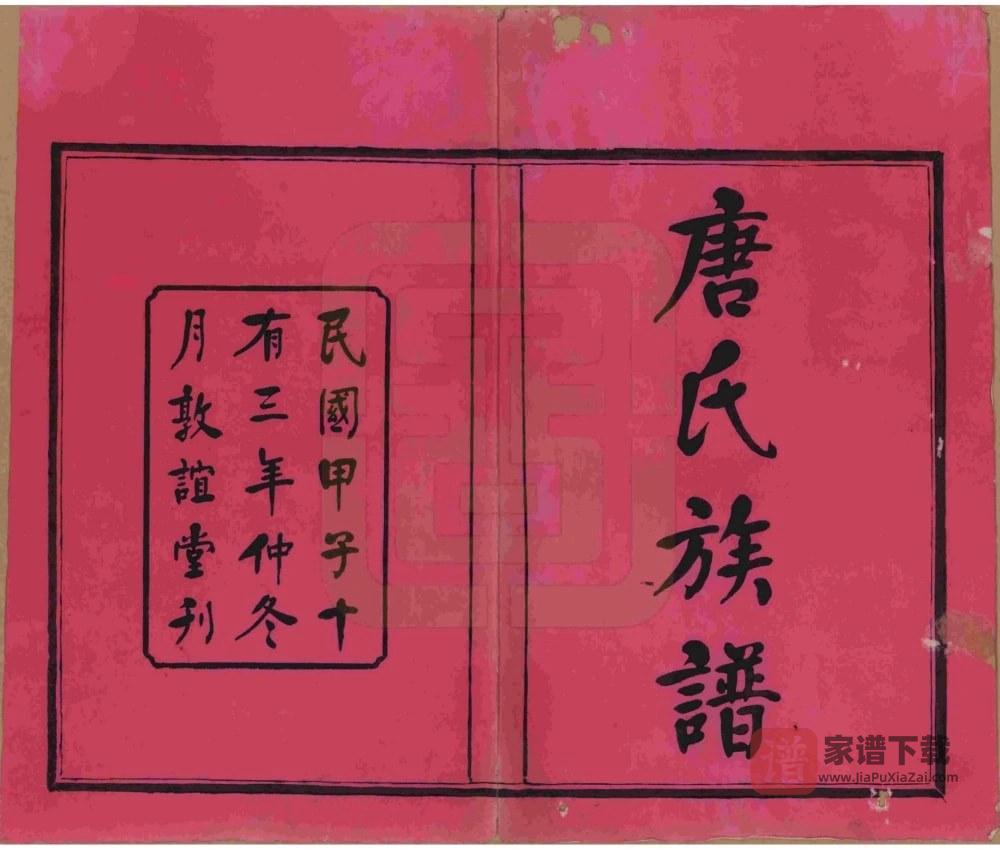 图片[2]-湖南长沙善邑唐氏续修族谱（敦谊堂）PDF高清电子版下载-家谱下载