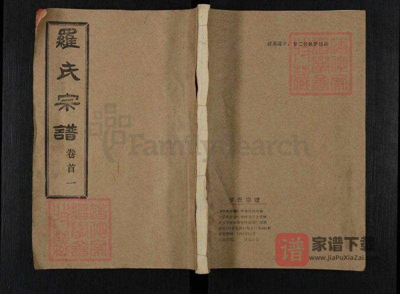 湖北武汉新洲区罗氏宗谱(柏林堂)PDF高清电子版下载-家谱下载