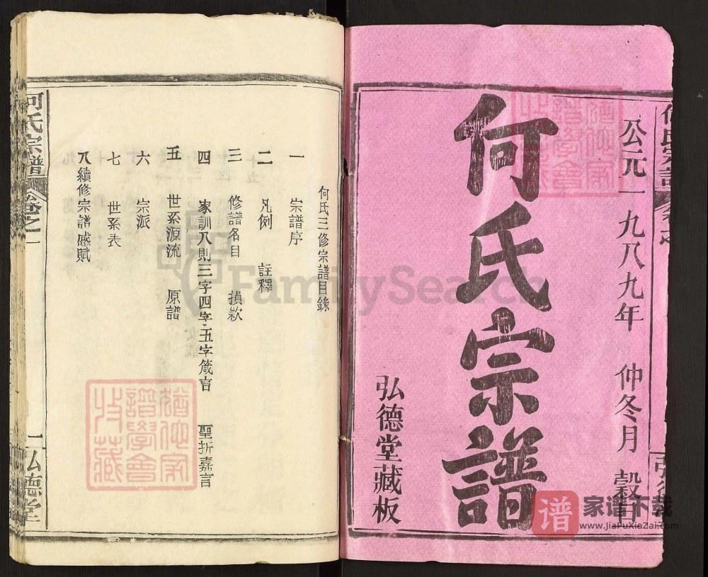 图片[2]-湖北黄冈何氏宗谱（弘德堂）PDF高清电子版下载-家谱下载