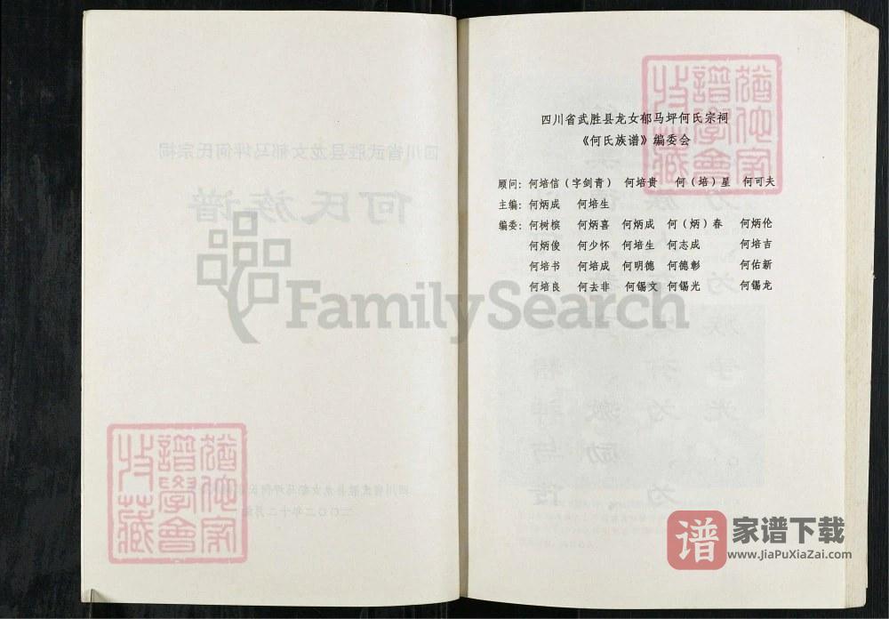 图片[2]-四川广安武胜县龙女郁马坪何氏宗祠何氏族谱PDF高清电子版下载-家谱下载