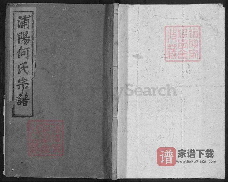 浙江金华浦江浦阳深袅何氏宗谱(忠孝堂)PDF高清电子版下载-家谱下载