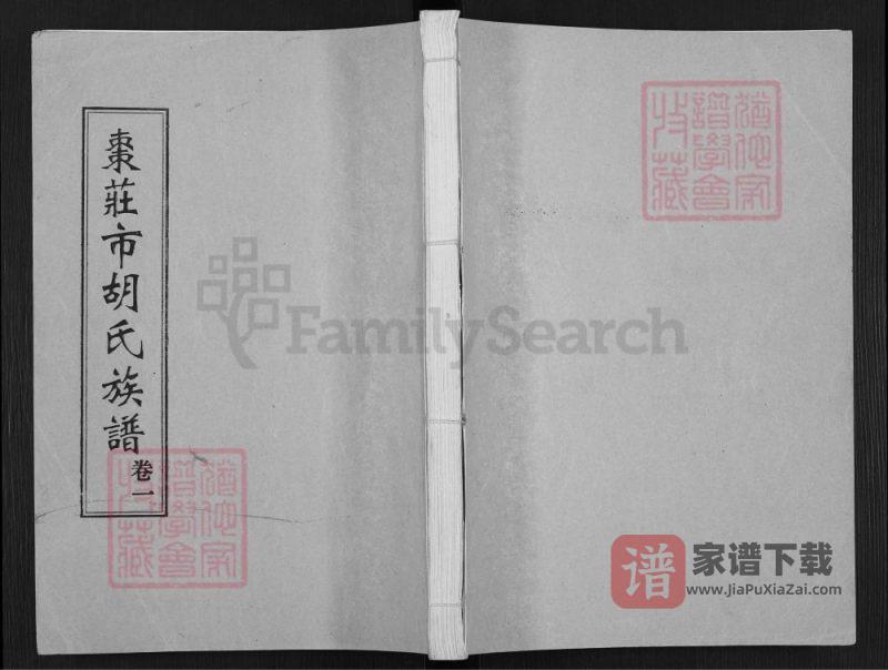 山东枣庄胡氏族谱（安定堂）PDF高清电子版下载-家谱下载