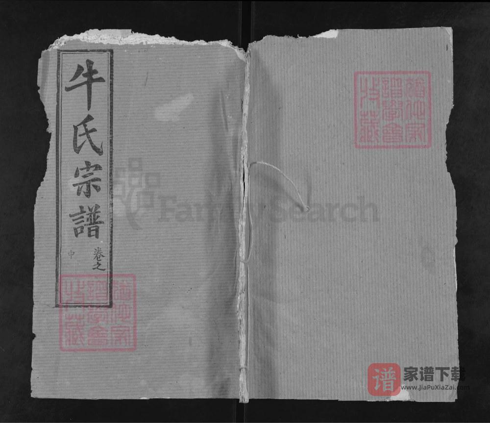 湖北武汉新洲区牛氏宗谱（崇伦堂）PDF高清电子版下载