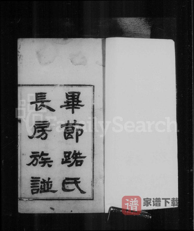 贵州毕节路氏长房族谱PDF高清电子版下载-家谱下载