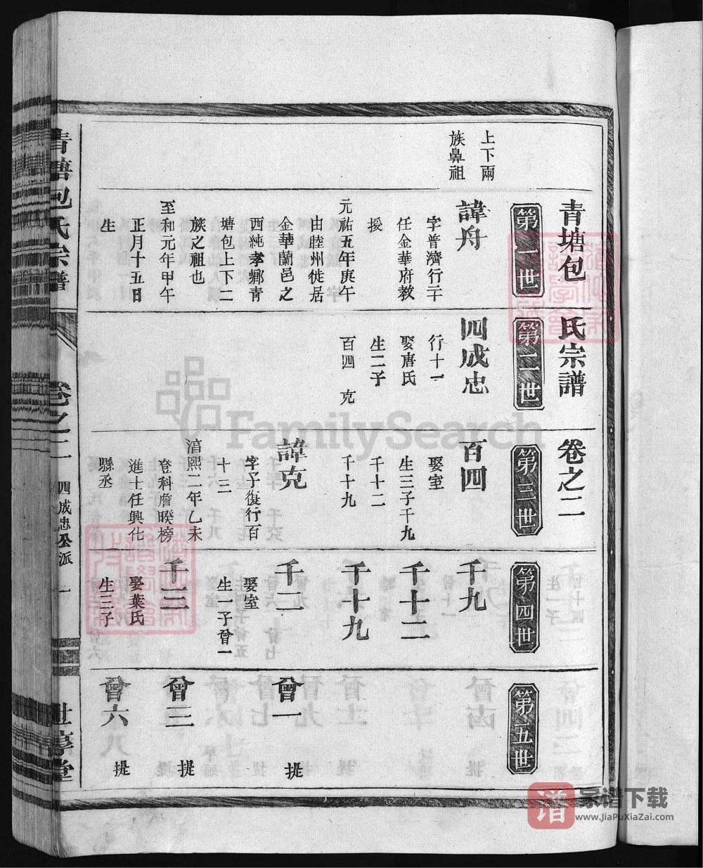 图片[2]-浙江兰溪青塘包氏宗谱（世淳堂）PDF高清电子版下载-家谱下载