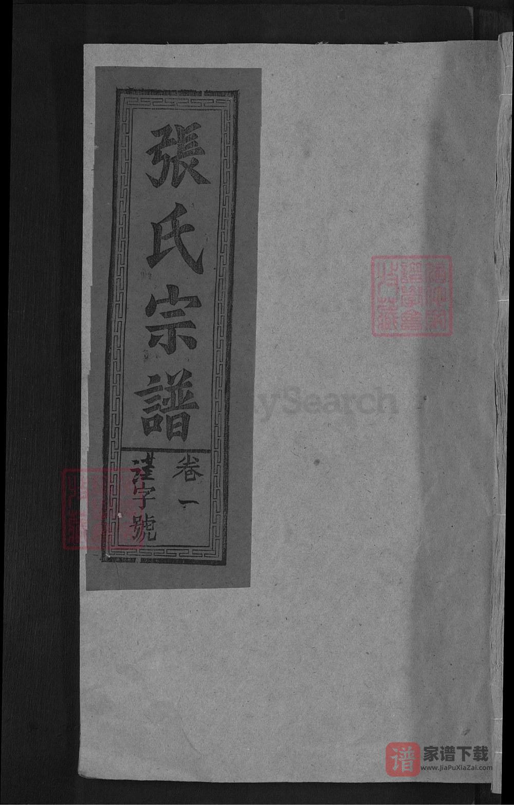 江西上饶清河张氏宗谱PDF高清电子版下载