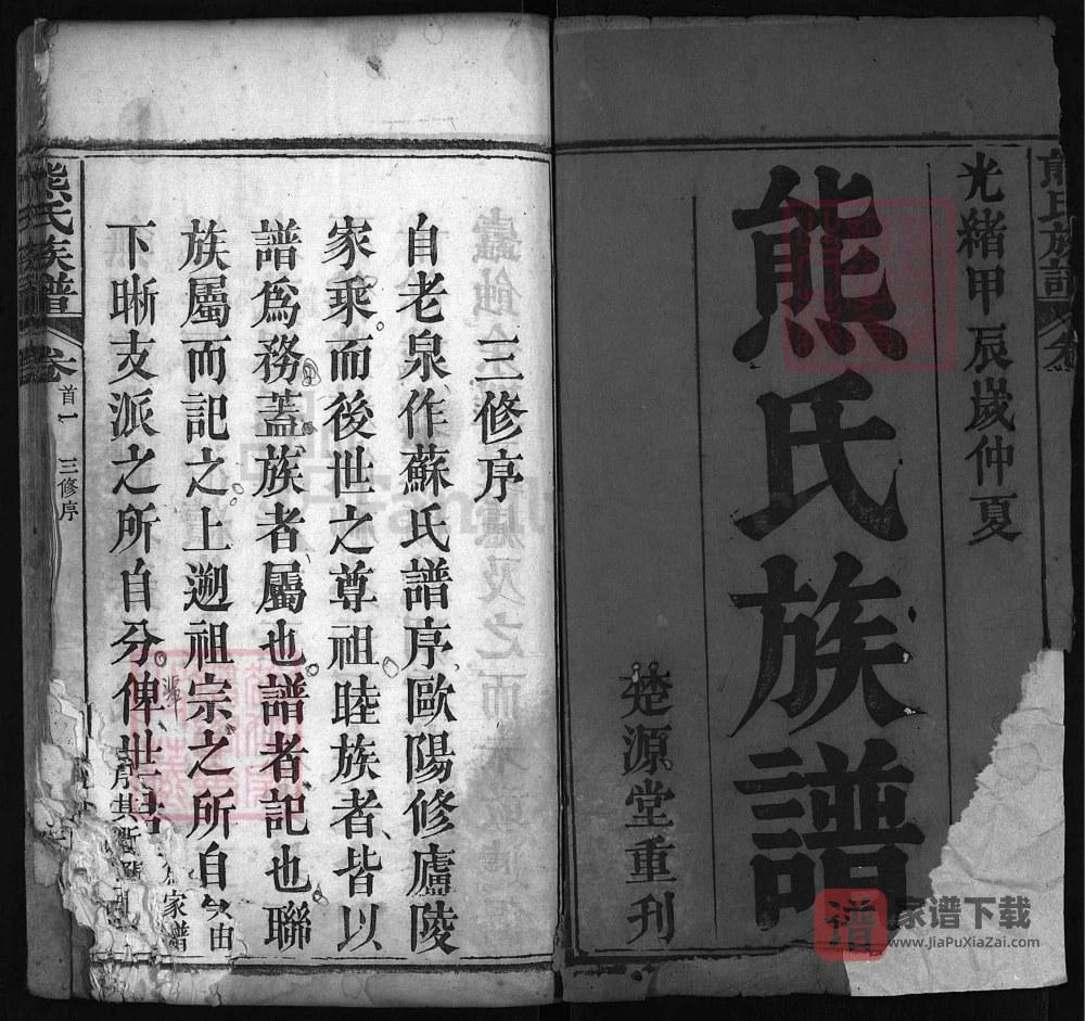 图片[2]-湖北麻城熊氏宗谱（楚源堂）PDF高清电子版下载-家谱下载