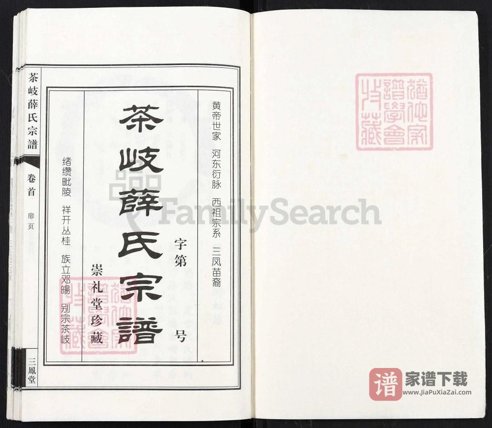 图片[2]-江苏江阴茶岐薛氏宗谱（三凤堂）PDF高清电子版下载-家谱下载