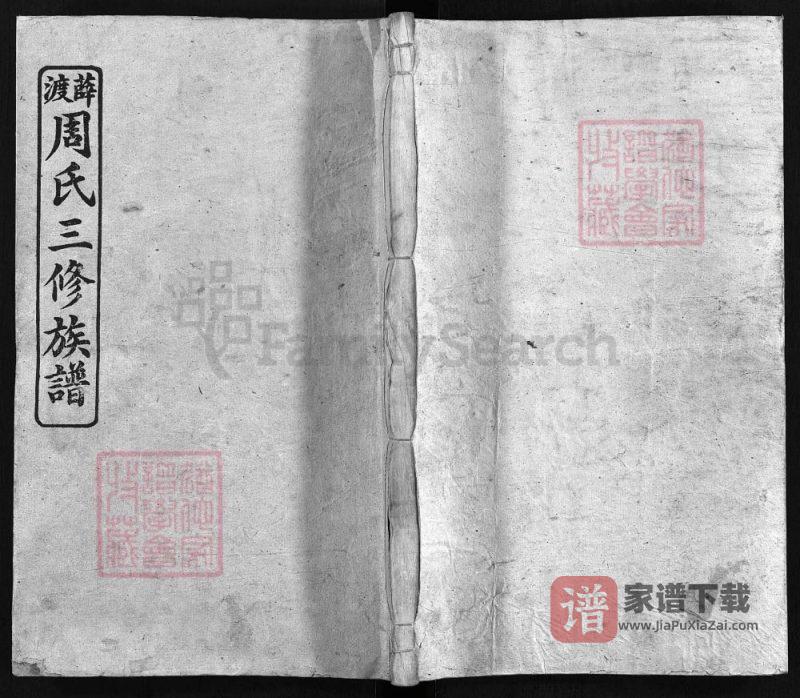 湖南湘乡薛渡周氏三修族谱（至德堂）PDF高清电子版下载-家谱下载