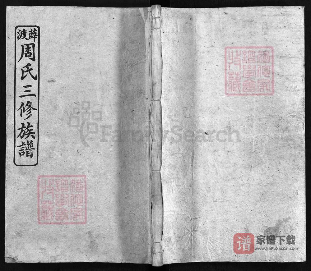 湖南湘乡薛渡周氏三修族谱（至德堂）PDF高清电子版下载