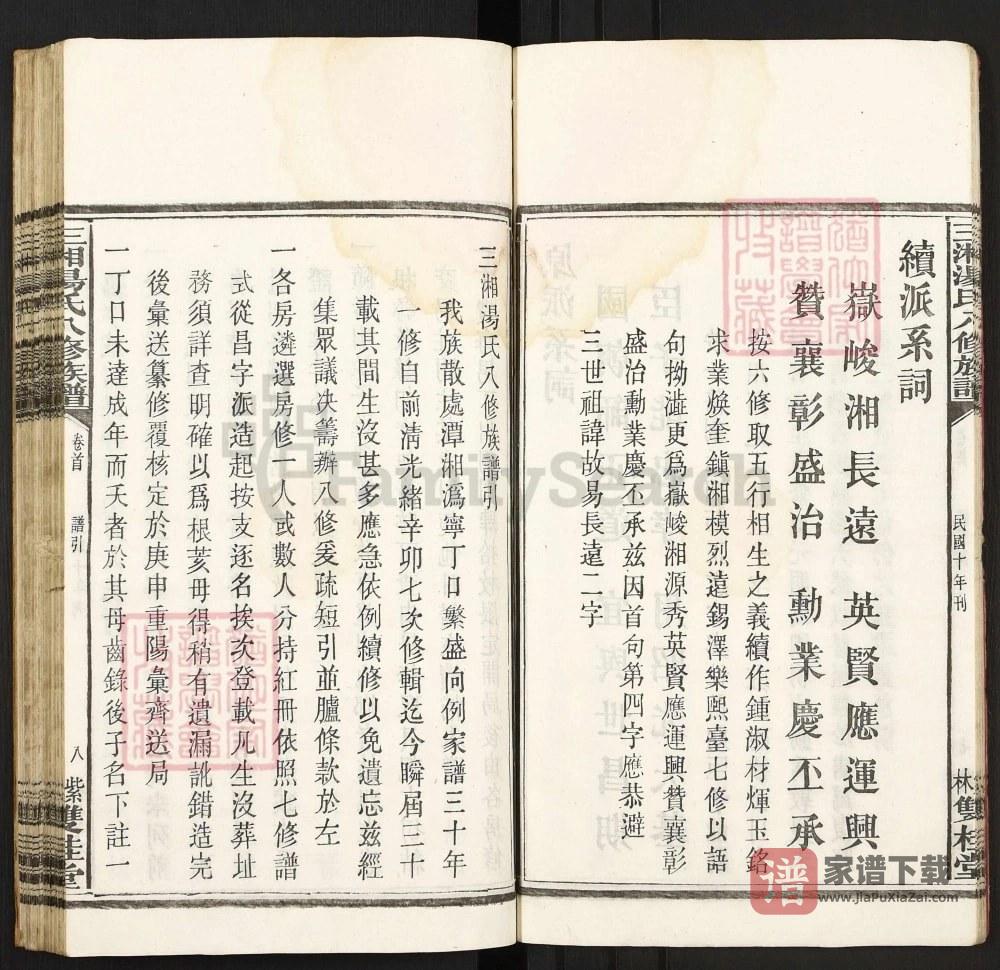 图片[2]-湖南长沙宁乡三湘汤氏八修族谱（双桂堂）PDF高清电子版下载-家谱下载