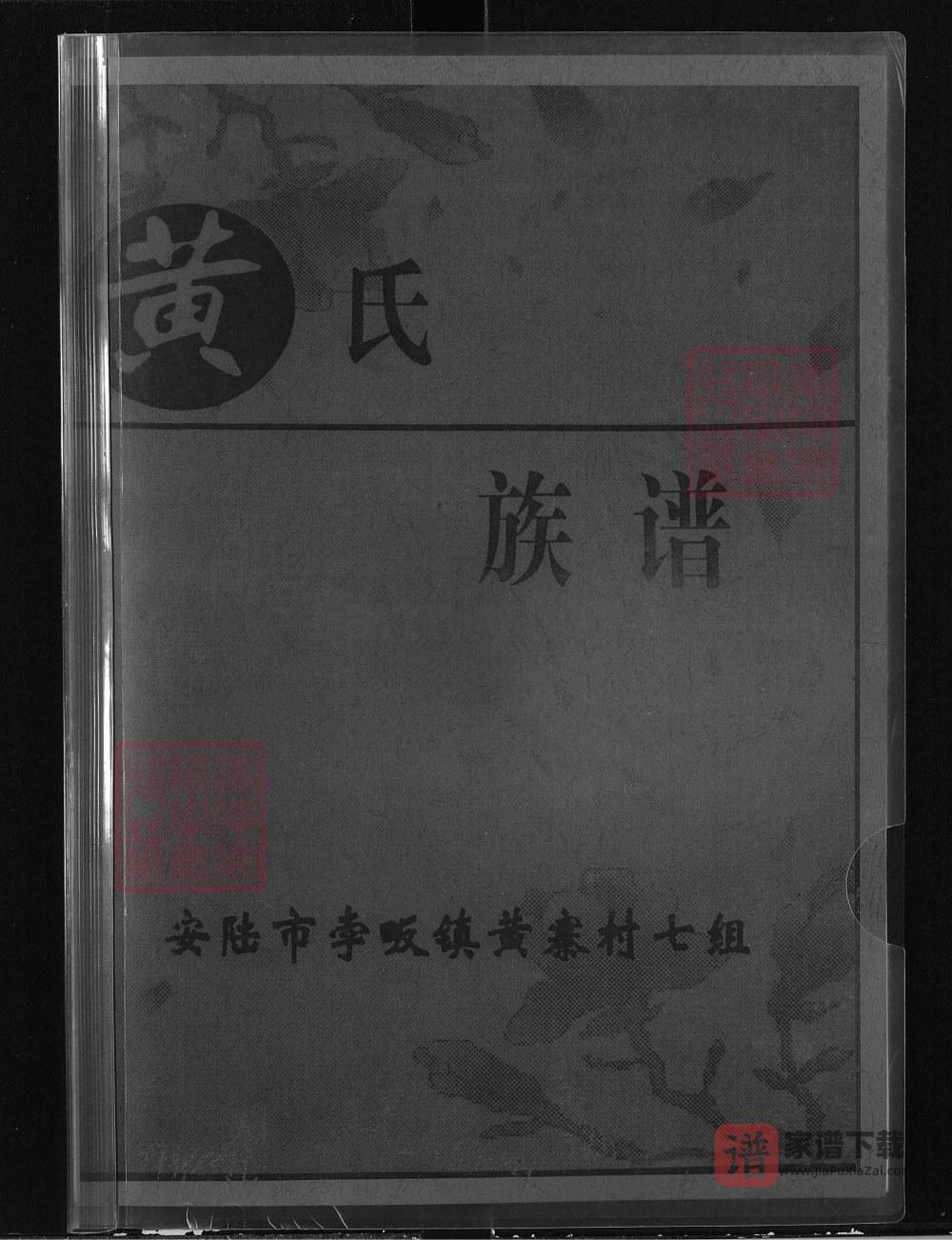 图片[1]-湖北安陆孛畈镇黄寨村七组黄氏族谱PDF高清电子版下载-家谱下载
