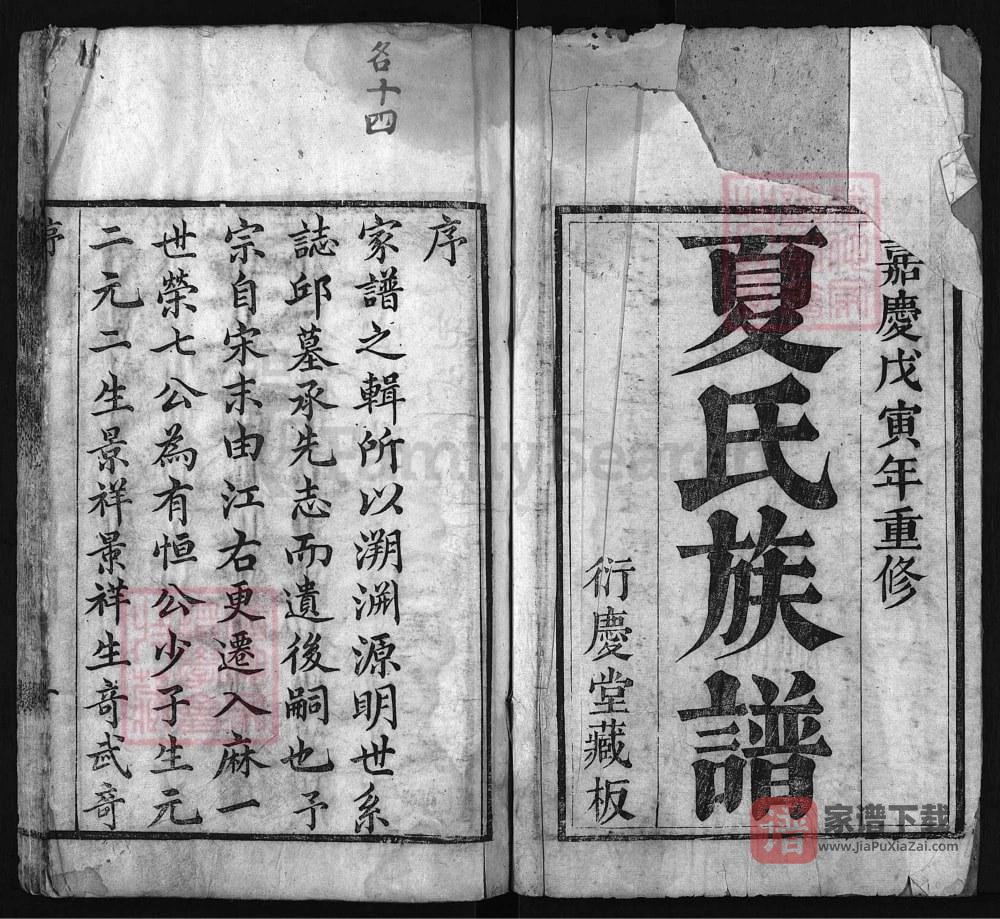 图片[1]-湖北麻城夏氏族谱PDF高清电子版下载-家谱下载