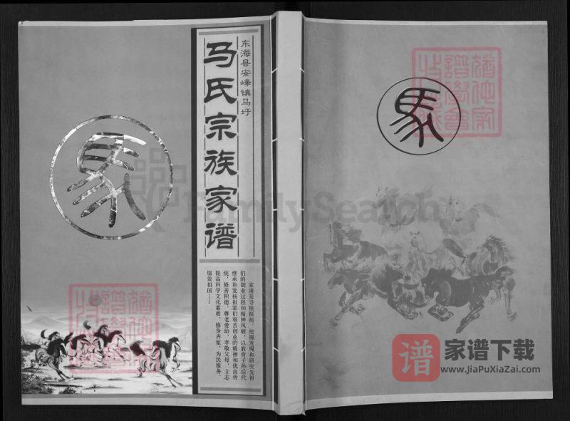 江苏连云港东海县安峰镇马圩马氏宗族家谱(伏波堂)PDF高清电子版下载-家谱下载