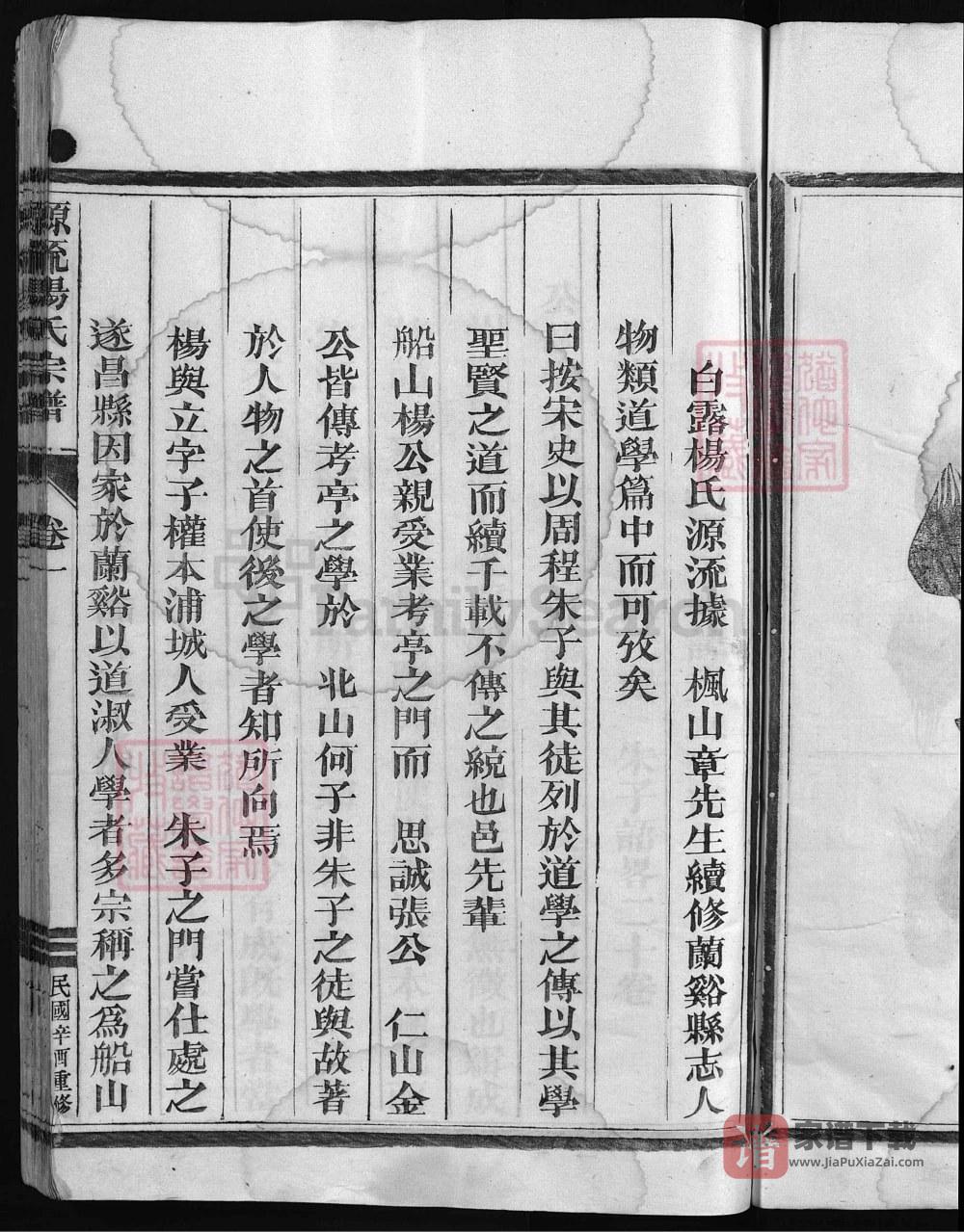 图片[2]-浙江兰溪白露杨氏宗谱PDF高清电子版下载-家谱下载