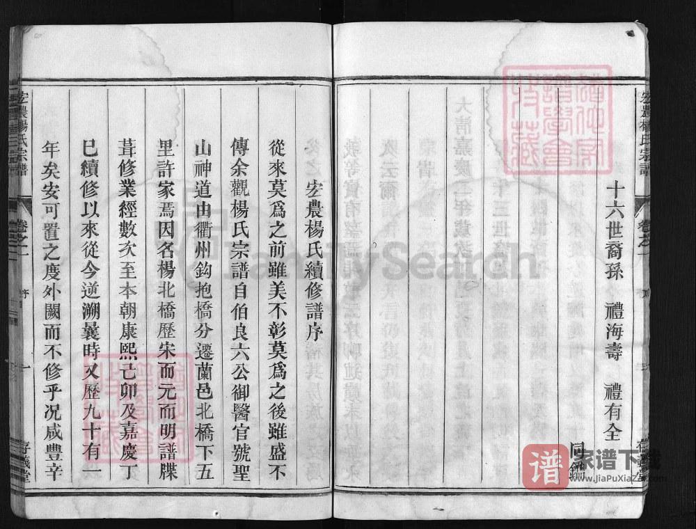 浙江兰溪宏农杨氏宗谱（存义堂）PDF高清电子版下载