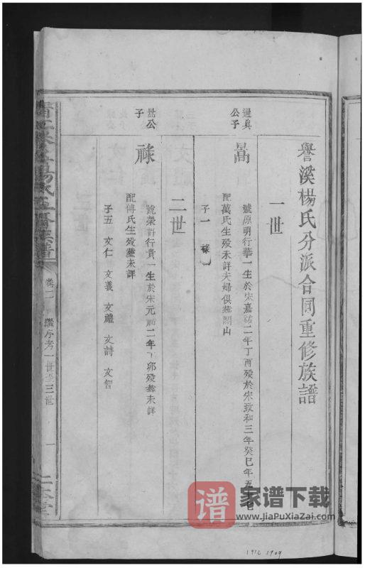 江西樟树市清江誉溪杨氏五修族谱PDF高清电子版下载-家谱下载