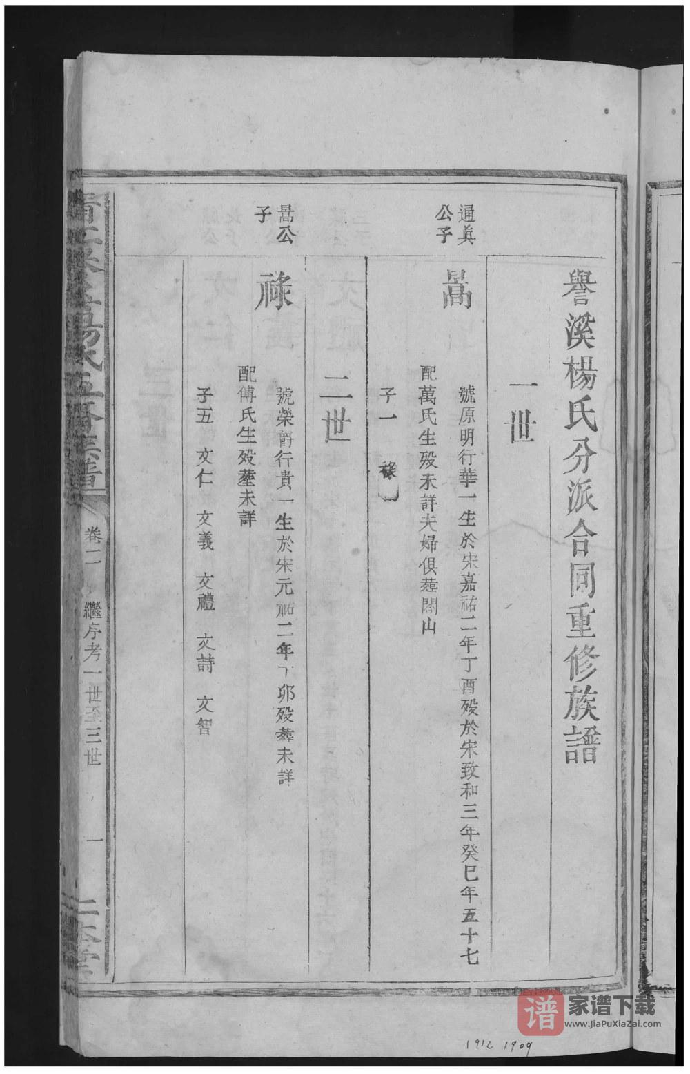 江西樟树市清江誉溪杨氏五修族谱PDF高清电子版下载