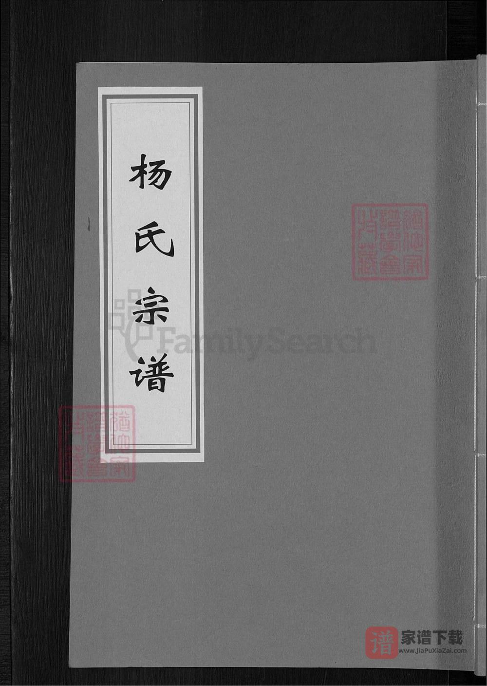 安徽蚌埠怀远杨氏宗谱PDF高清电子版下载