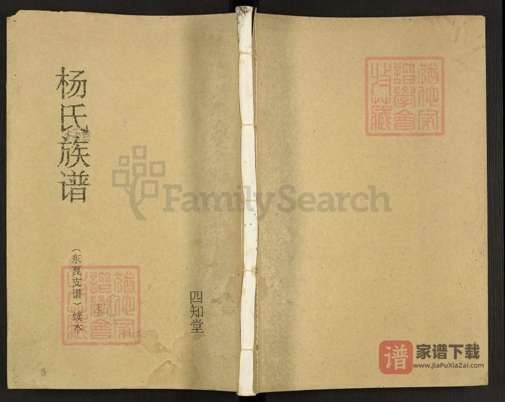 江苏盐城杨氏族谱东夏支谱（四知堂）PDF高清电子版下载