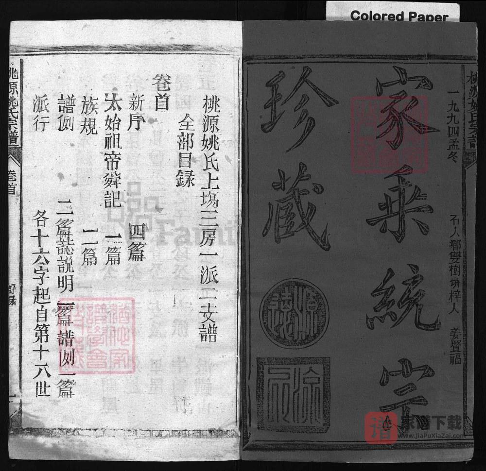 图片[2]-江西上饶桃源姚氏宗谱PDF高清电子版下载-家谱下载