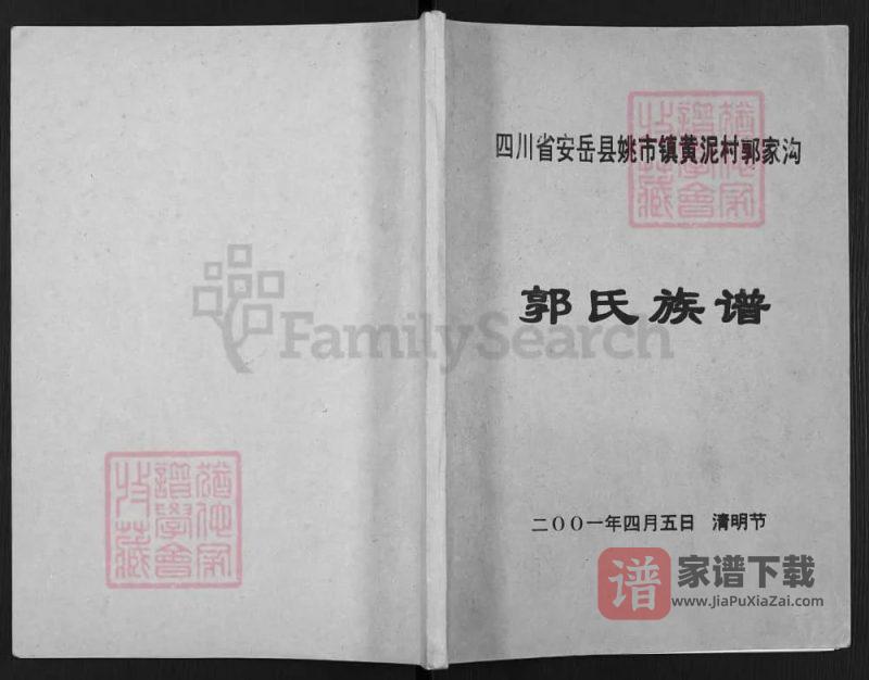 四川资阳安岳郭氏族谱PDF高清电子版下载-家谱下载