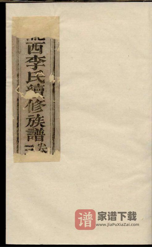 重庆陇西李氏续修族谱PDF高清电子版下载-家谱下载