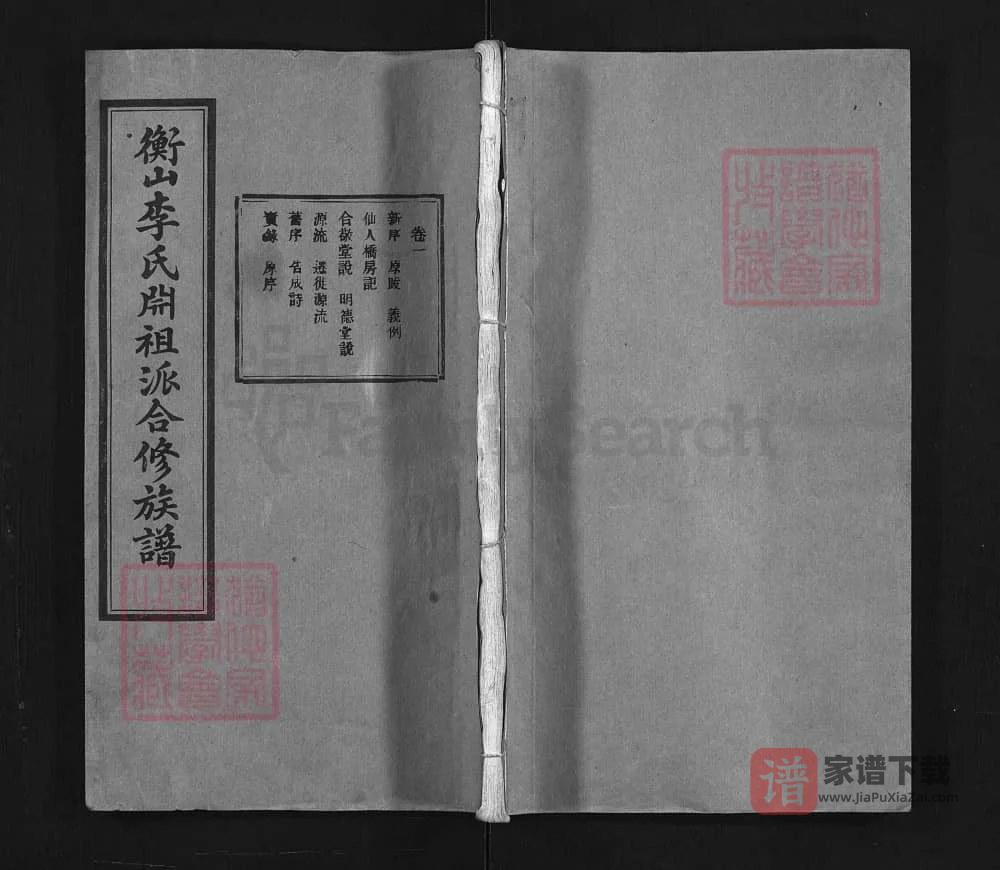 图片[1]-湖南衡阳衡山县李氏?祖派合修族谱（合敬堂）PDF高清电子版下载-家谱下载