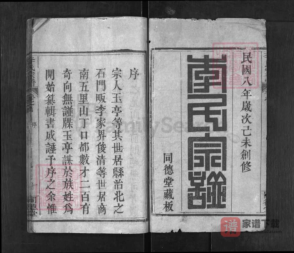 图片[1]-湖北麻城河南商城李氏宗谱合谱（同德堂）PDF高清电子版下载-家谱下载