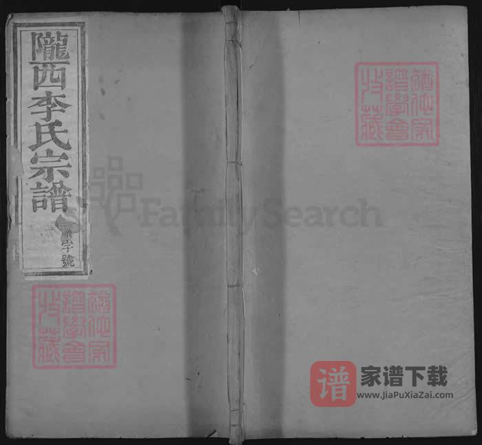 陇西李氏宗谱（善庆堂，松山三田等李氏统谱）PDF高清电子版下载-家谱下载