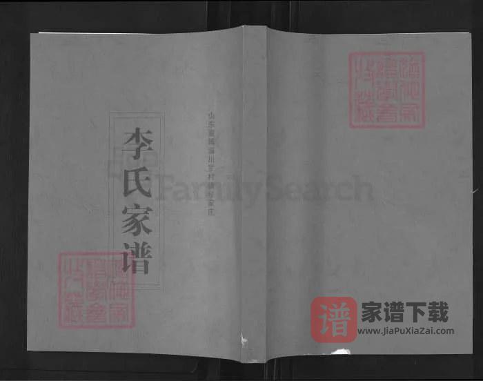 山东淄博淄川李氏家谱PDF高清电子版下载-家谱下载