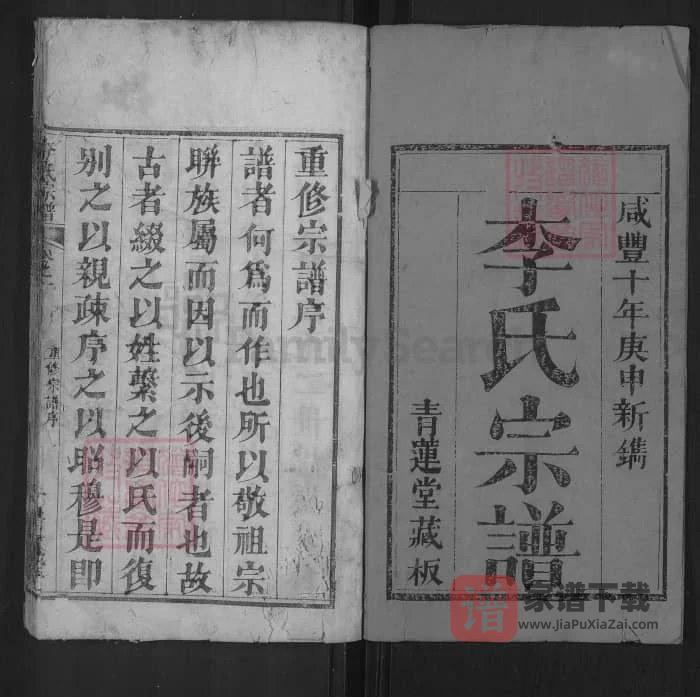 湖北黄冈红安安邑李氏宗谱（青莲堂）PDF高清电子版下载-家谱下载