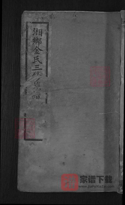 湖南湘乡金氏三修族谱（华渚堂）PDF高清电子版下载-家谱下载
