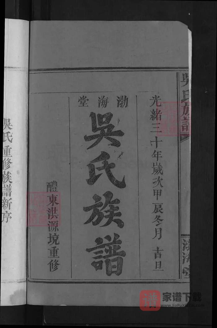 图片[2]-湖南醴陵吴氏族谱（渤海堂）PDF高清电子版下载-家谱下载