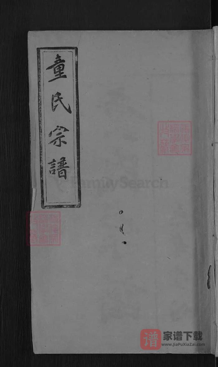 图片[1]-湖北黄冈童氏宗谱（忠孝堂）PDF高清电子版下载-家谱下载