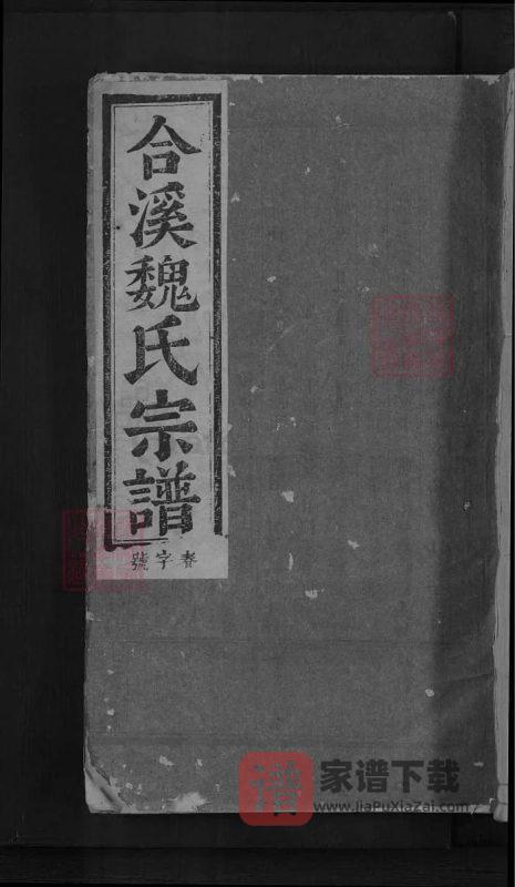 浙江金华浦江濮阳合溪魏氏宗谱PDF高清电子版下载-家谱下载
