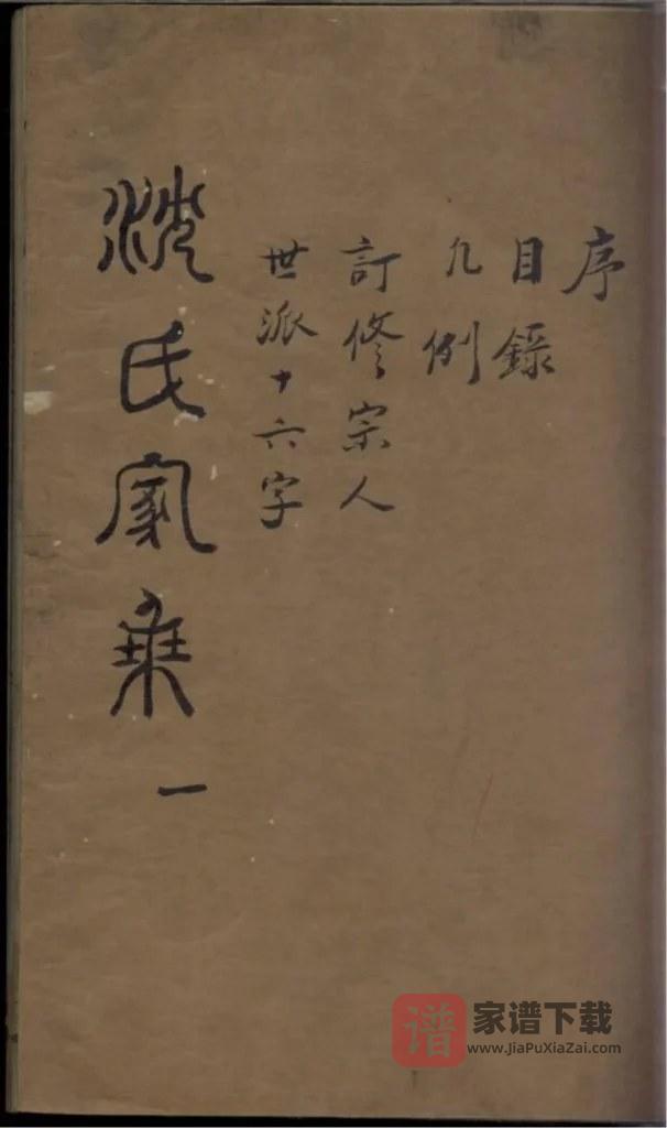 图片[1]-江苏如皋沈氏家乘PDF高清电子版下载-家谱下载
