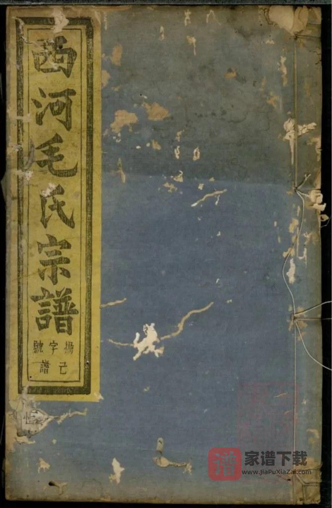 图片[1]-浙江诸暨暨阳西河毛氏宗谱（文振堂）PDF高清电子版下载-家谱下载