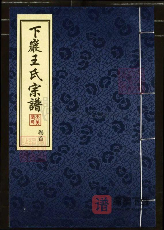 江苏常州武进下岩王氏宗谱（天美堂）PDF高清电子版下载-家谱下载