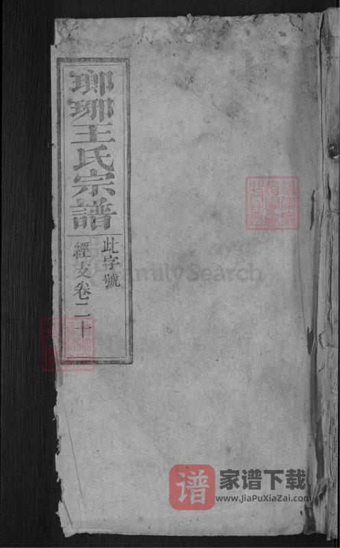 安徽潜山琅琊王氏宗谱(一本堂,民国11年本)PDF高清电子版下载-家谱下载