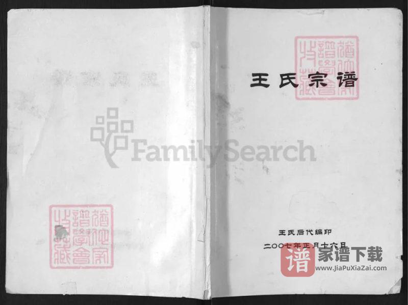 河南南阳淅川县王氏宗谱PDF高清电子版下载-家谱下载