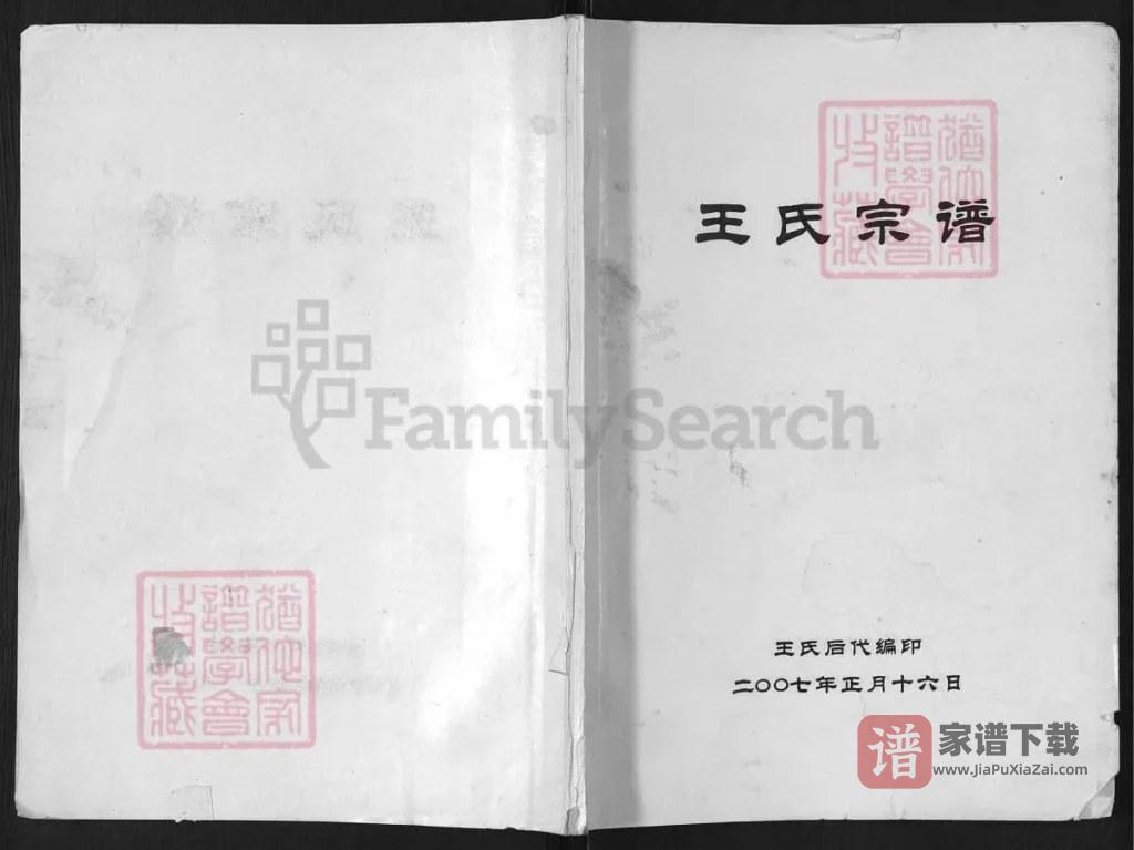 图片[1]-河南南阳淅川县王氏宗谱PDF高清电子版下载-家谱下载