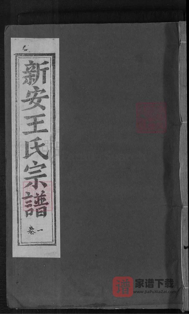 图片[1]-浙江金华浦江县新安王氏宗谱（永思堂）PDF高清电子版下载-家谱下载