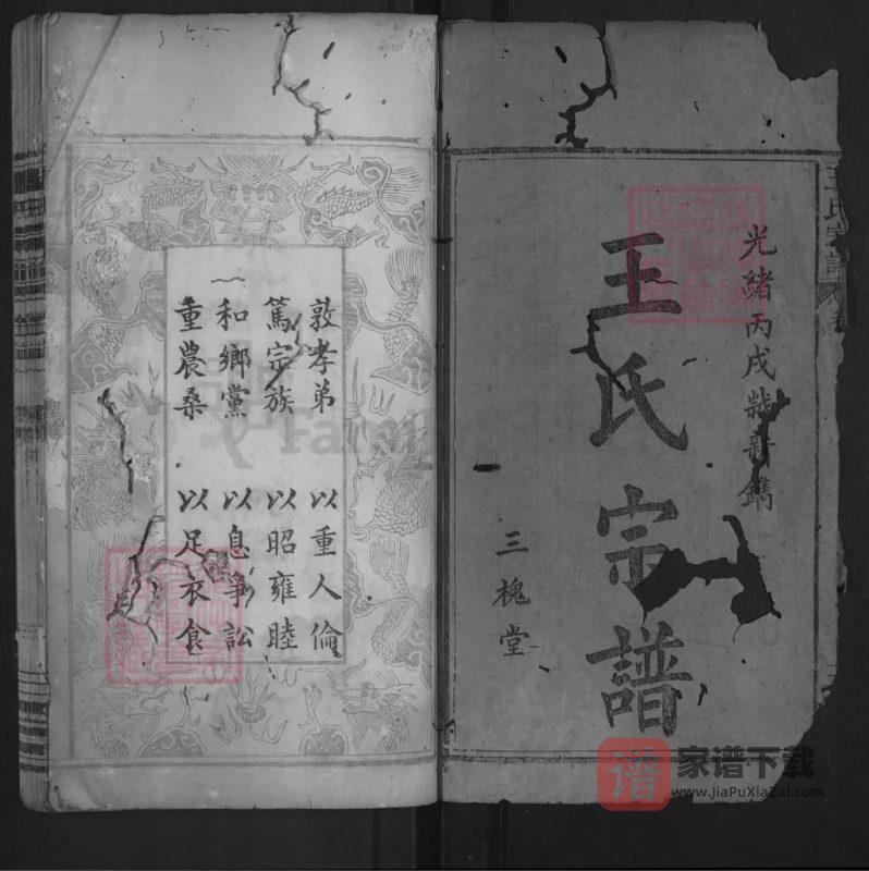 湖北黄冈王氏宗谱(三槐堂,光绪16年本)PDF高清电子版下载-家谱下载